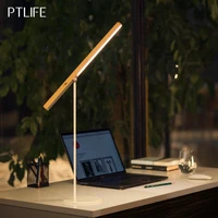noble wood table lamp 360%c2%b0 rotating usb cable charging portable with magnet reading lamps for bedroom living room led desk light