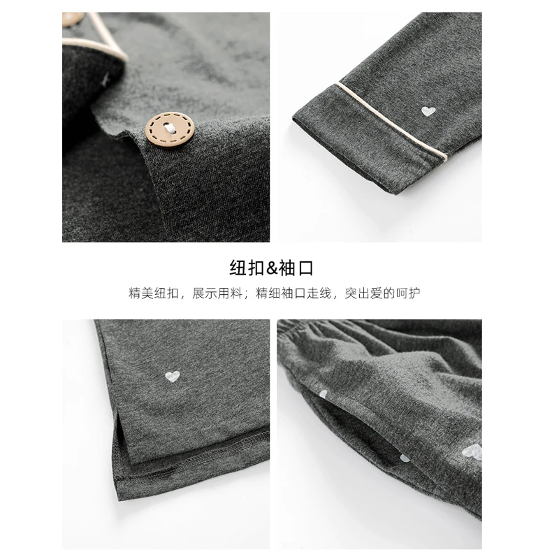 

2021 New Sleepwear 2 Piece Sets For Women's Cotton Pajamas Turn-down Collar Homewear Large Size Pijama Pyjama