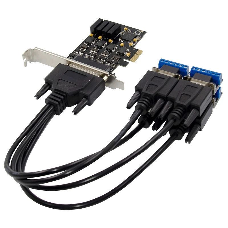 PCIE 4 порта 2S RS485/RS422 карта расширения для DB9 Серийный RS232 PCI Express адаптер 17V354