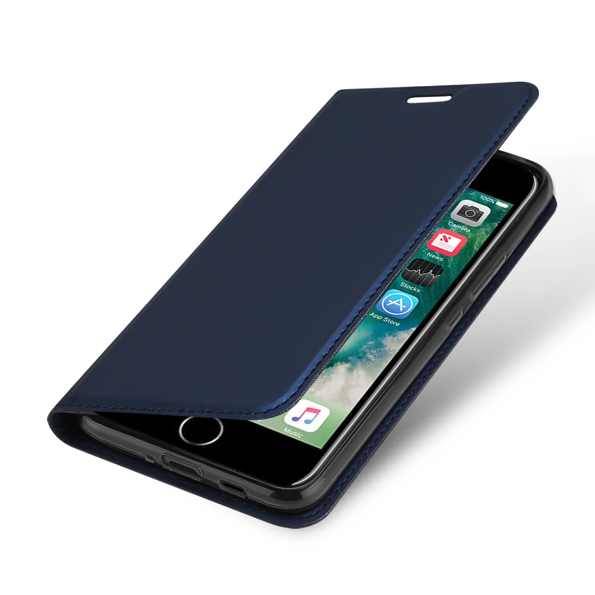 Роскошный чехол для iPhone SE 2020 с магнитной пряжкой из искусственной кожи откидной