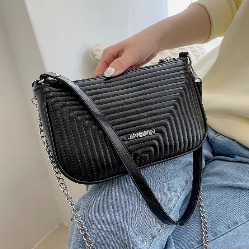 

Chain Quilted Crossbody Bag Ladies Famous Designer Handbags Luxury Small Pu Leather Shoulder Bag Casual Women Messenger Bags Sac