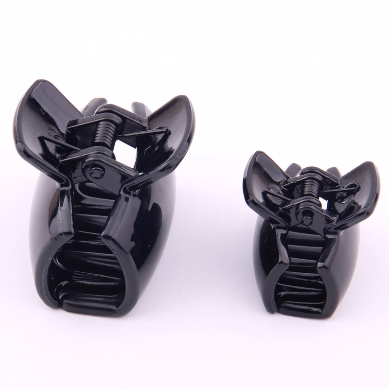 6 шт. мини Когти для волос женщин твердые черные крабы бахрома Haipin маленький