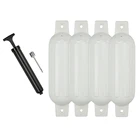 4 шт. ребристые Крылья лодки Виниловые надувные бамперы морской щиток для причала Защита белый 5,5 