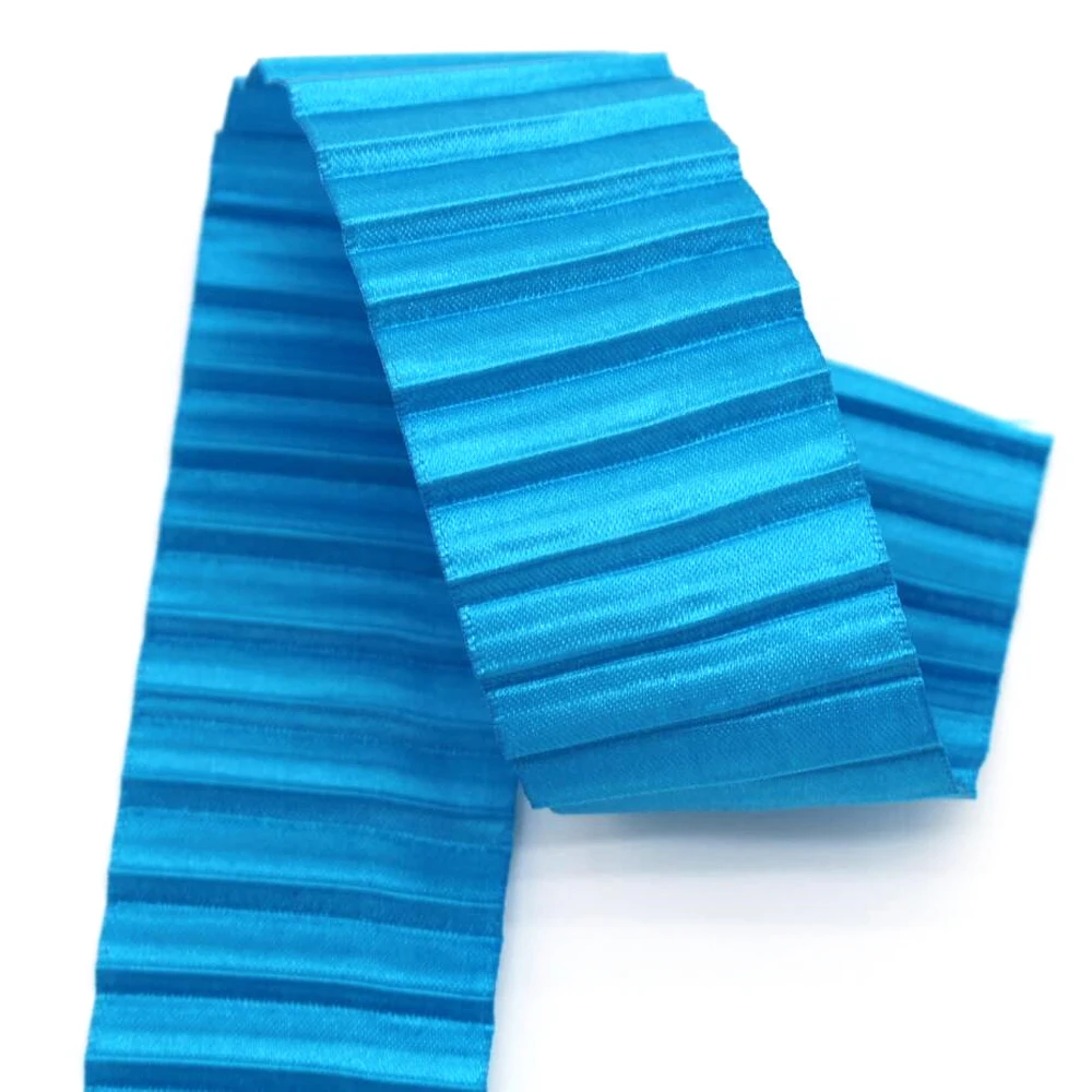 Новинка 1-1/2 38 мм плиссированная кружевная лента 10 ярдов материал "сделай сам" бант для волос двойной цвет юбка подол