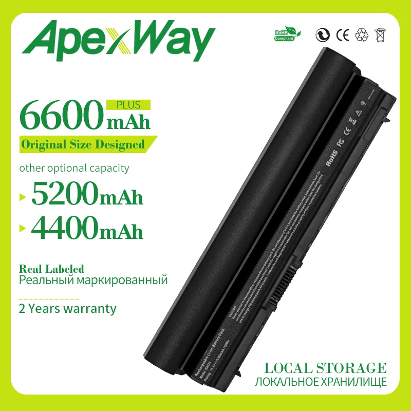 Apexway 6600 мАч 6 ячеек RFJMW Новая батарея для ноутбука DELL Latitude E6320 E6330 E6220 E6230 E6120 FRR0G KJ321