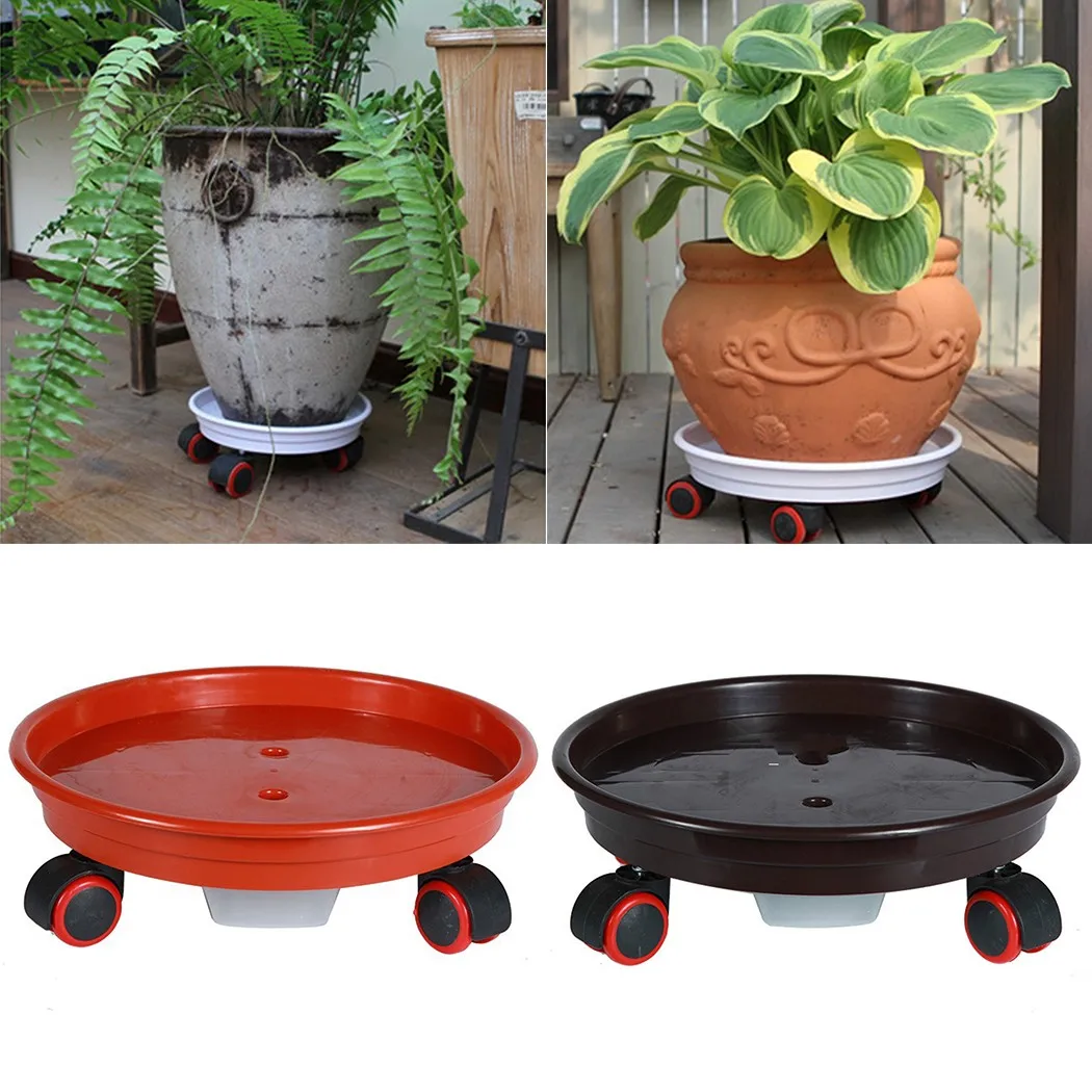 

Pot Swivel Flower Pot Tray Removable Resin Balcony Tool Base Tray Duty