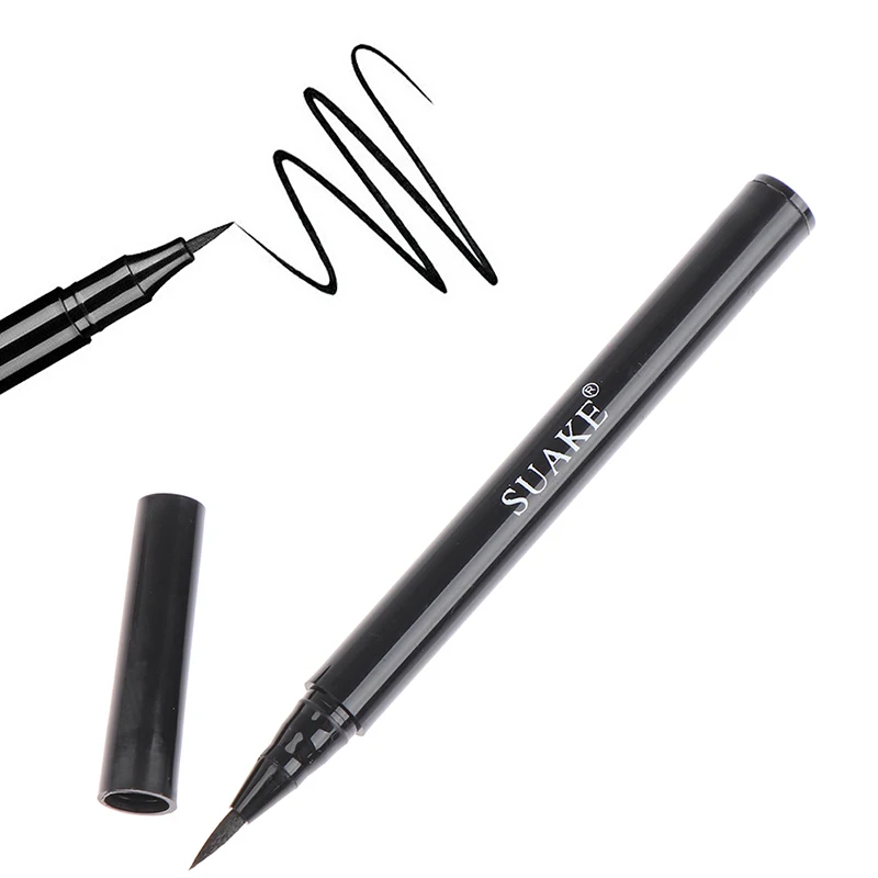 Hot!!!Black Liquid Eyeliner Stamp Pen Fast Dry Long Lasting Thin Head Eye Liner Pen Waterproof Women Eye Liner Makeup Pencil