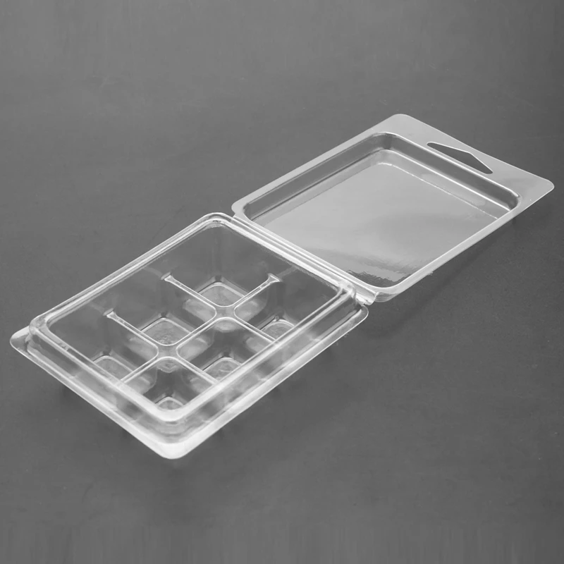 100 упаковок квадратные формы для плавления воска 6 полостей прозрачный