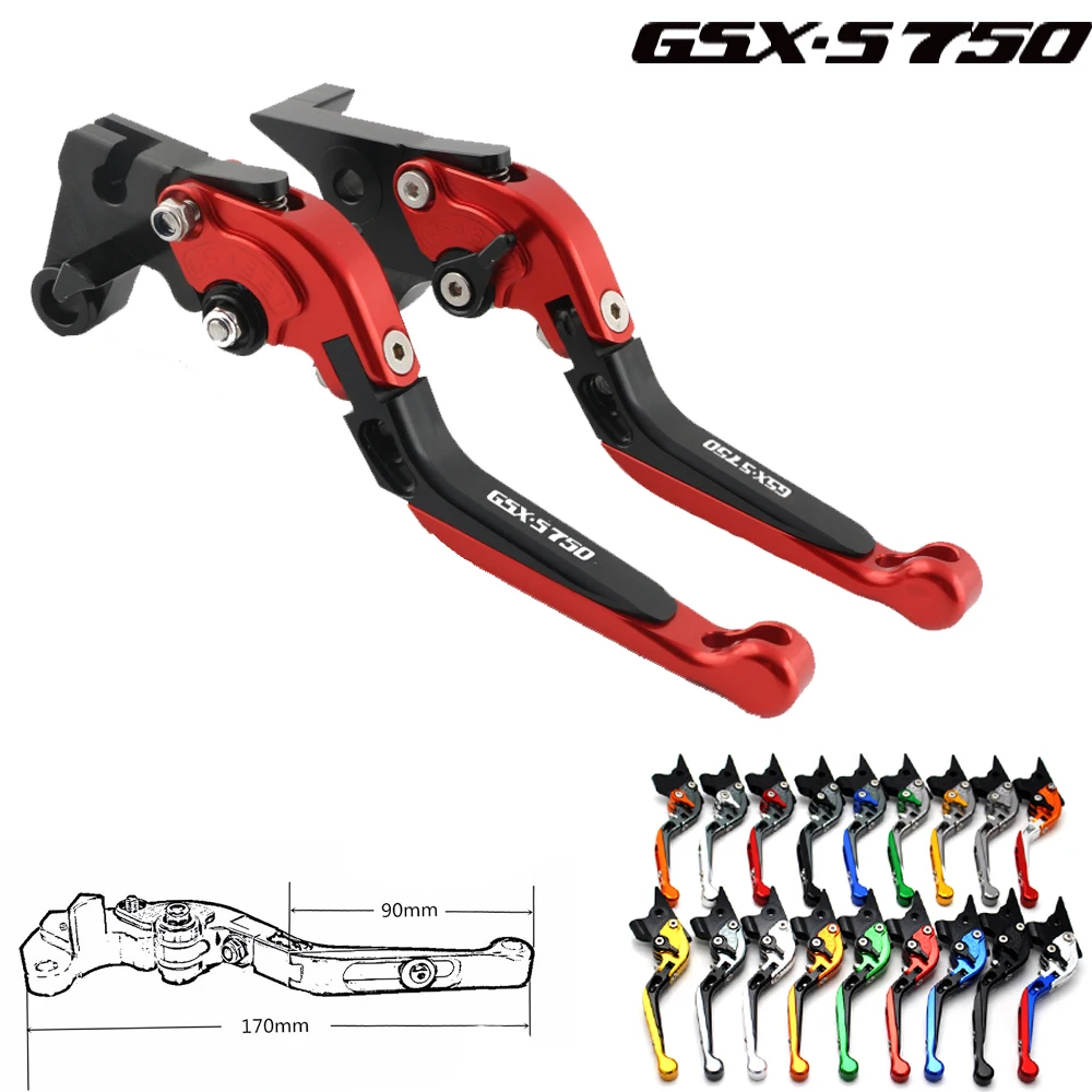 

For SUZUKI GSX-S750 GSX-S 750 GSXS750 2011-2016 2017 2018 Motorcycle Folding Extendable Brake Clutch Levers in 17 Colors