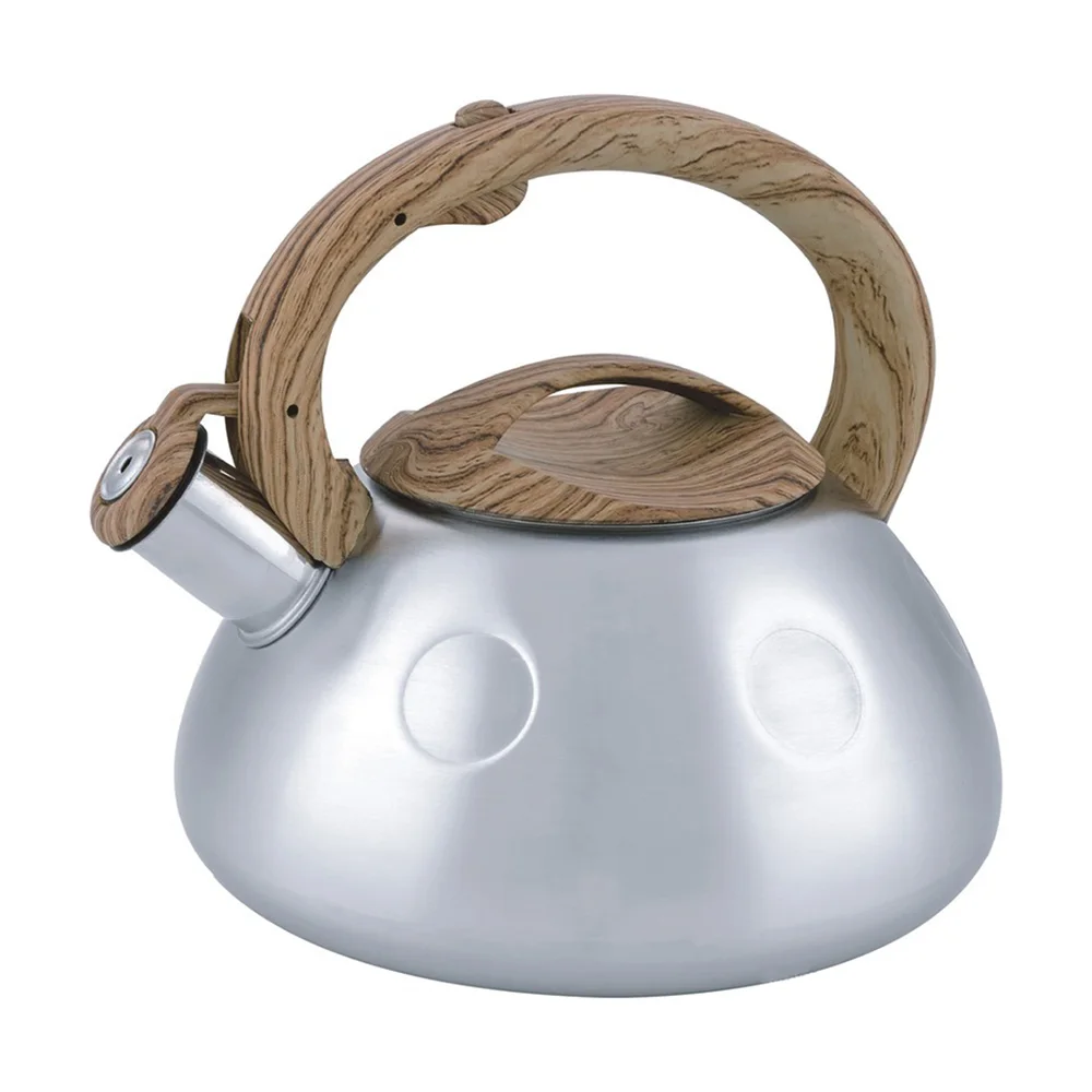 3л нержавеющая сталь с деревянной ручкой чайник со свистком для кухни|Чайники| |
