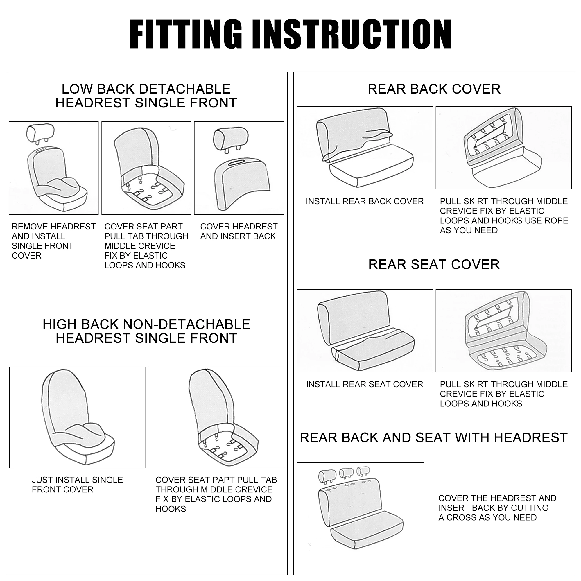 Комплект чехлов на автомобильные сиденья комплект тканевых накидок автомобиля