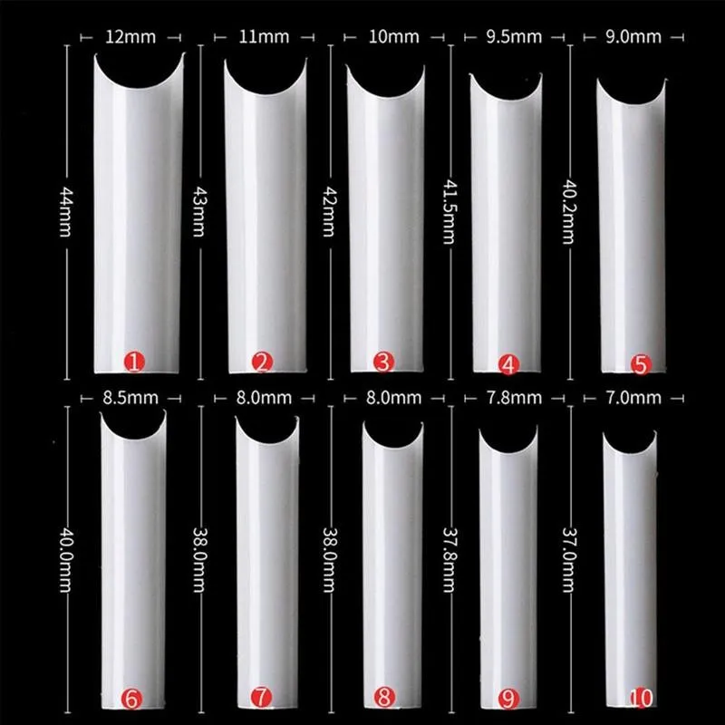 500 шт. накладные ногти сверхдлинные изогнутые прямой длины прозрачные