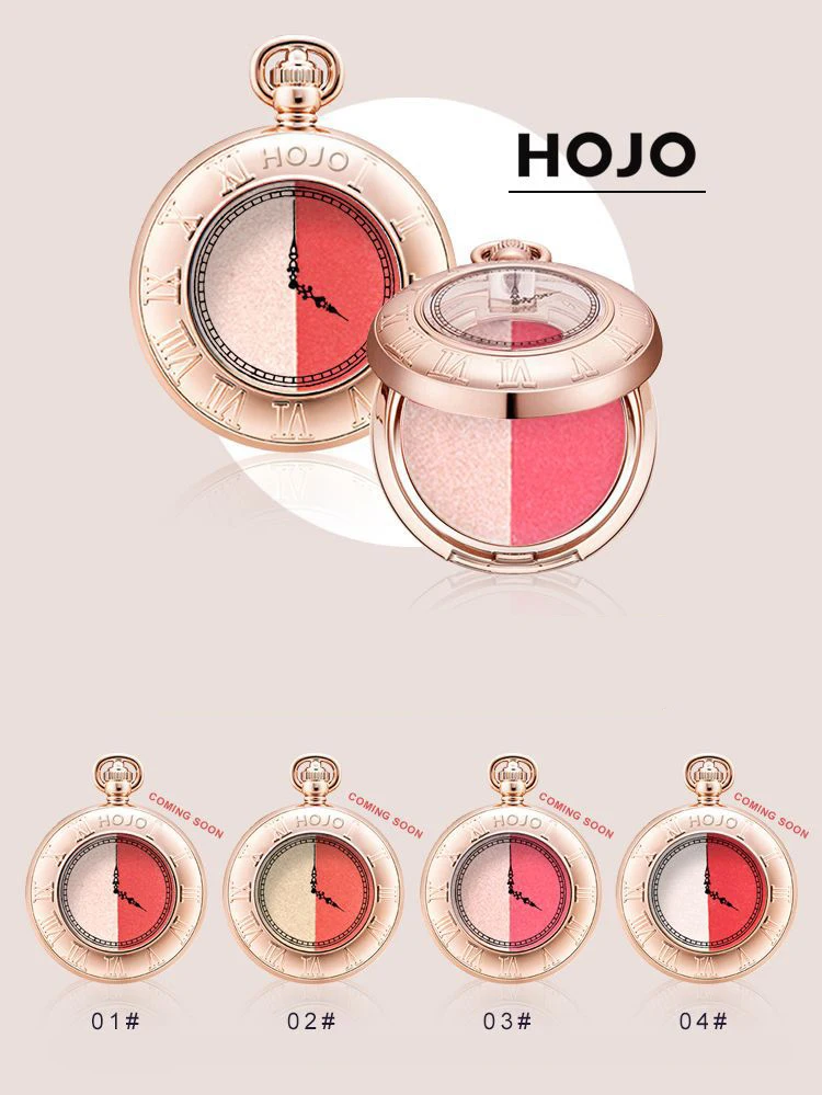 HOJO, 2 цвета, Румяна для лица, пудра, макияж, румяна для щек, контурная пудра, румяна, палитра, натуральный, стойкий, осветляет цвет кожи