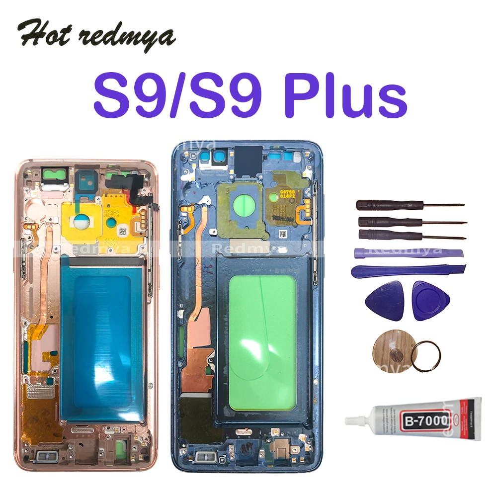 

For Samsung Galaxy S9/S9 Plus S9+ G960 G960F G965 G965F Metal Housing Middle Frame Bezel Repair Replacement Part