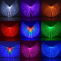 LED Wings Belly Dance Wings Isis Halloween Wings Prop Shining LED Lamp Wings Belly Dance Costumes Accessories Sticks Adult Child