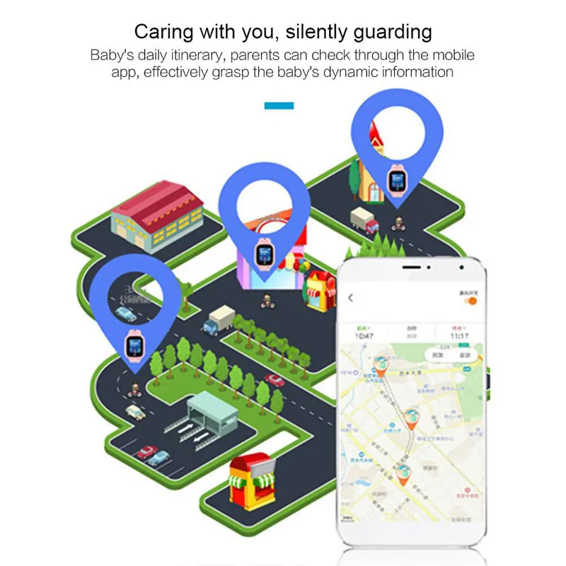 Детские Смарт часы Q13 сенсорный экран защита от потери SOS 2G SIM карта функция