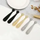 Серьги-подвески женские металлические, золотистые, черные