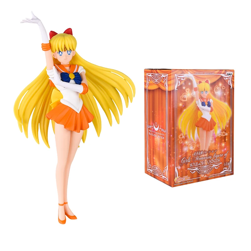 

BANDAI Original Sailor Moon Figure Mizuno Ami Hino Rei Kino Makoto Minako Aino PVC Action Figure Collection Model Toys For Kids