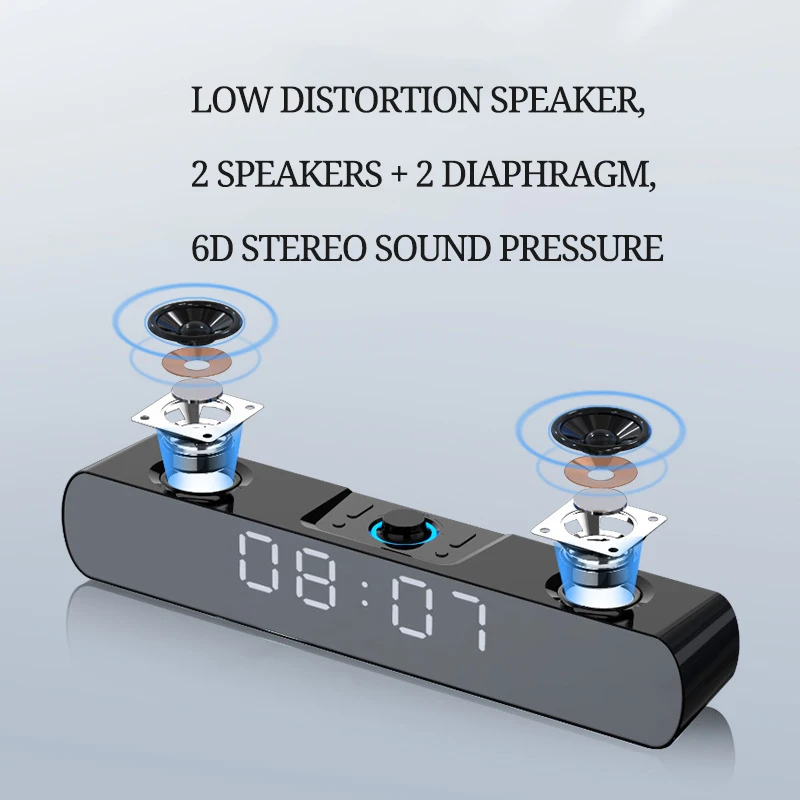 Часы Будильник SH16 компьютер аудио Настольный ТВ активные мультимедия небольшая