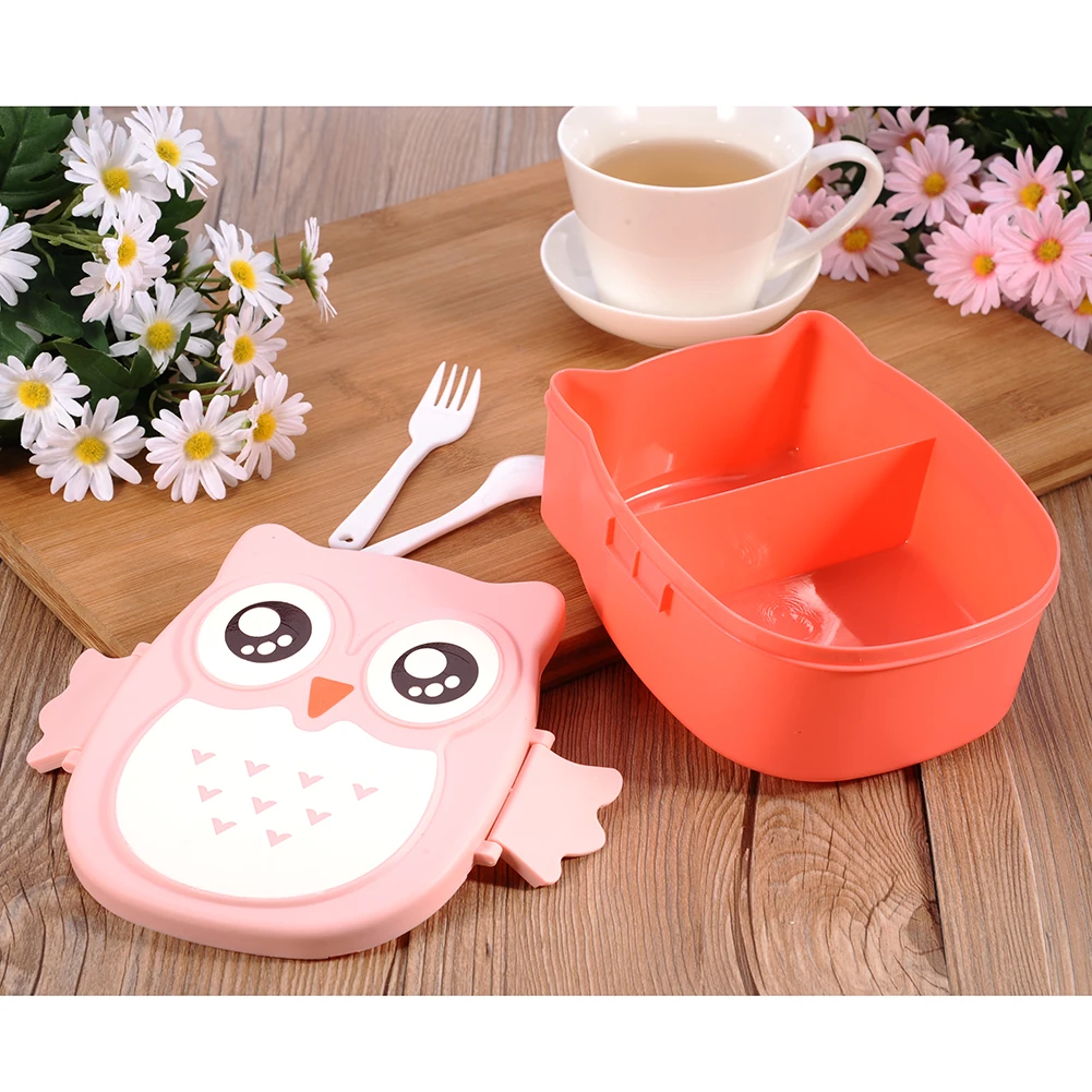В форме Совы Коробки для обедов с отделениями Еда контейнеры крышкой Almacenamiento Cocina