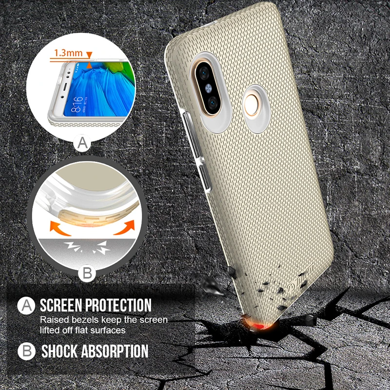 Двухслойный чехол для телефона TOIKO X Guard xiaomi Redmi Note 5 Pro Global твердый мягкий