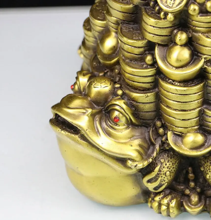 Медная статуя из чистой меди Золотая жаба аксессуары для офиса Zhaocai большой