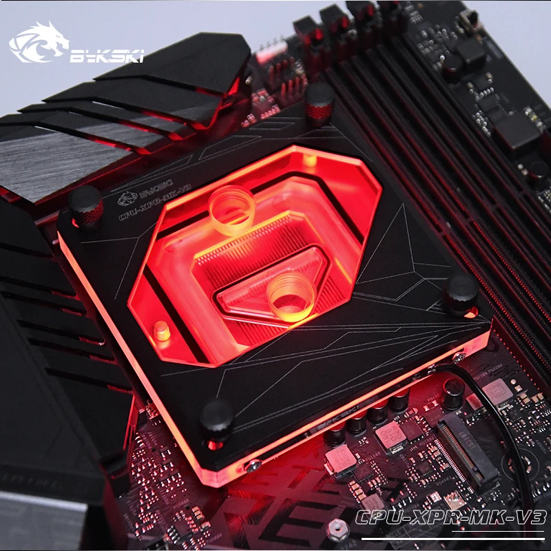 Черный Bykski Процессор воды блок для Intel LGA 1150 1151 1155 1156 2011 2066 кулер 5v 3pin 12v 4pin