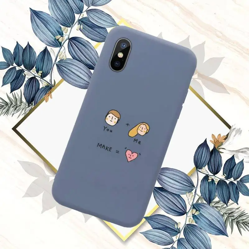

couple Best friend forever BFF Phone Case Blue Candy Color for iPhone 11 12 mini pro XS MAX 8 7 6 6S Plus X SE 2020 XR