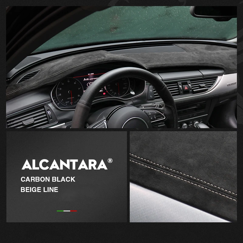 Alcantara Car Dashboard Covers for Audi A6 Mat Shade Cushion Pad Carpets Accessories
