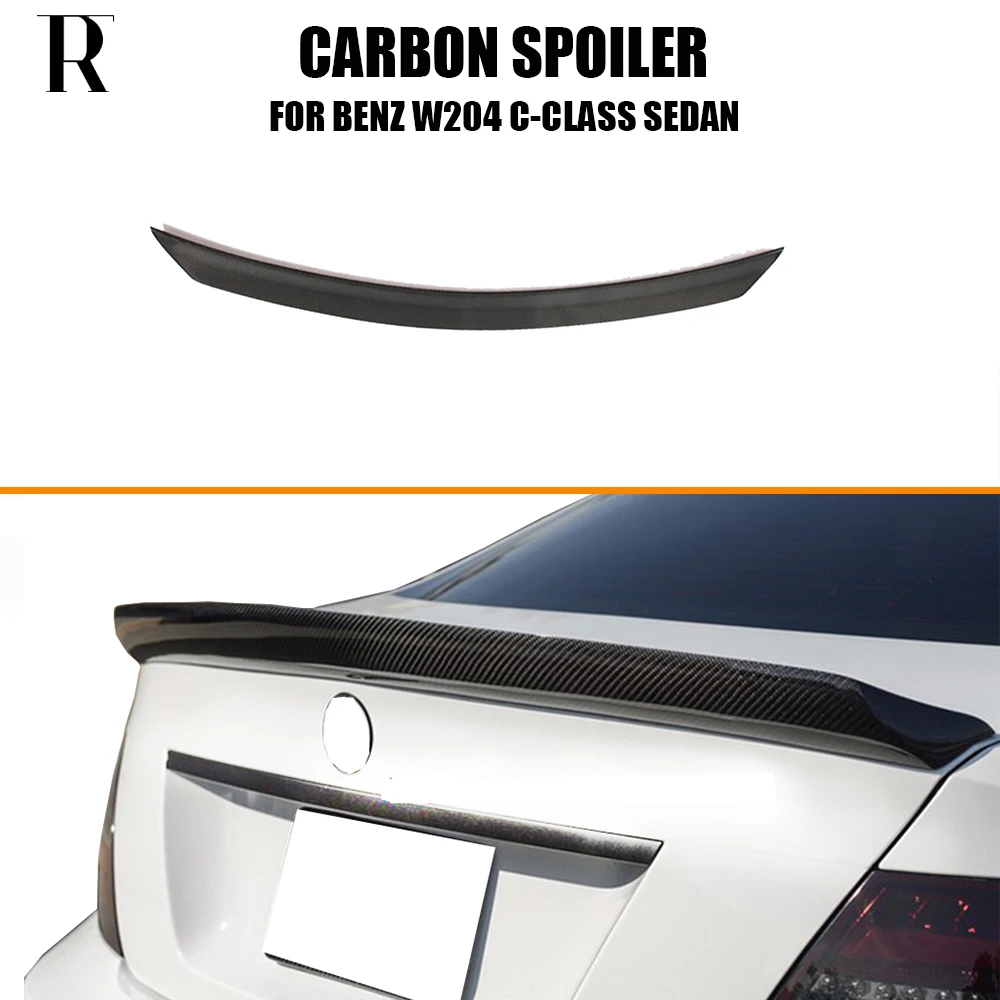 Спойлер для заднего багажника из углеродного волокна Benz W204 Седан 4 двери C180 C200 C250