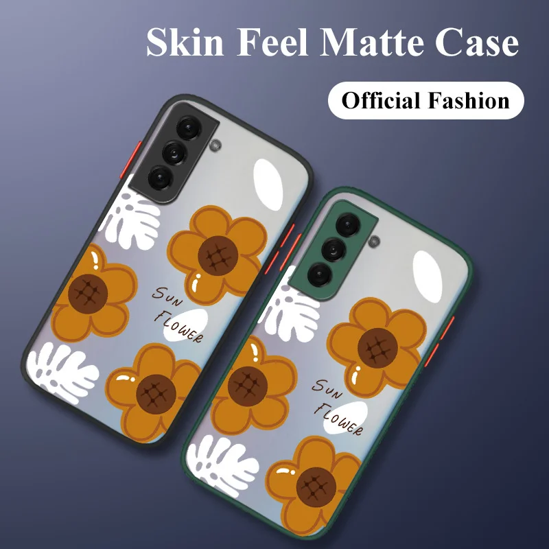 

Yellow Flowers Silicone Phone Case For Samsung Galaxy S21 S22 S20 FE S10 S9 Ultra Plus S10e Note 20 ultra 10 9 Plus Back Cover