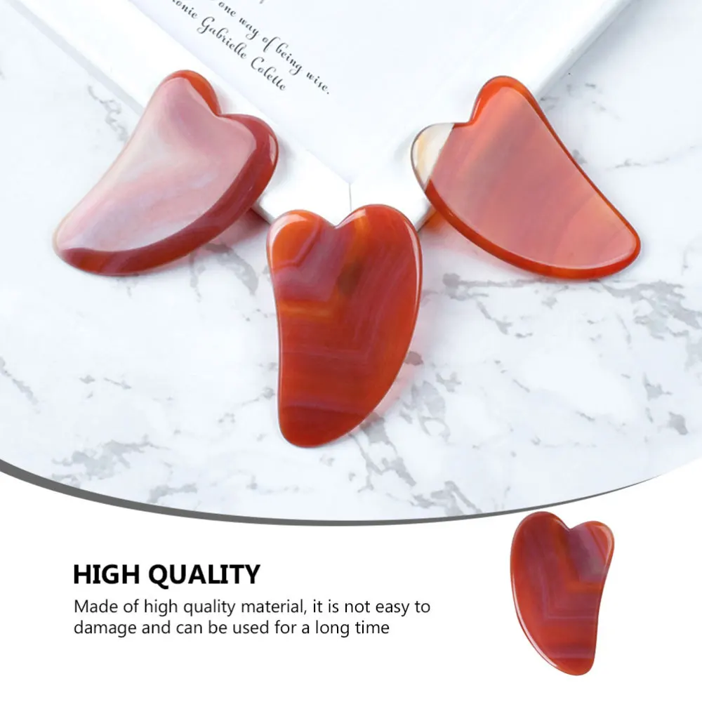 

1Pc Board Red Agate Scraping Board Tool Body Tool
