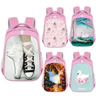 Милые балетные танцевальные туфли с принтом для девочек-подростков, детские школьные ранцы, Женская дорожная сумка для ноутбука