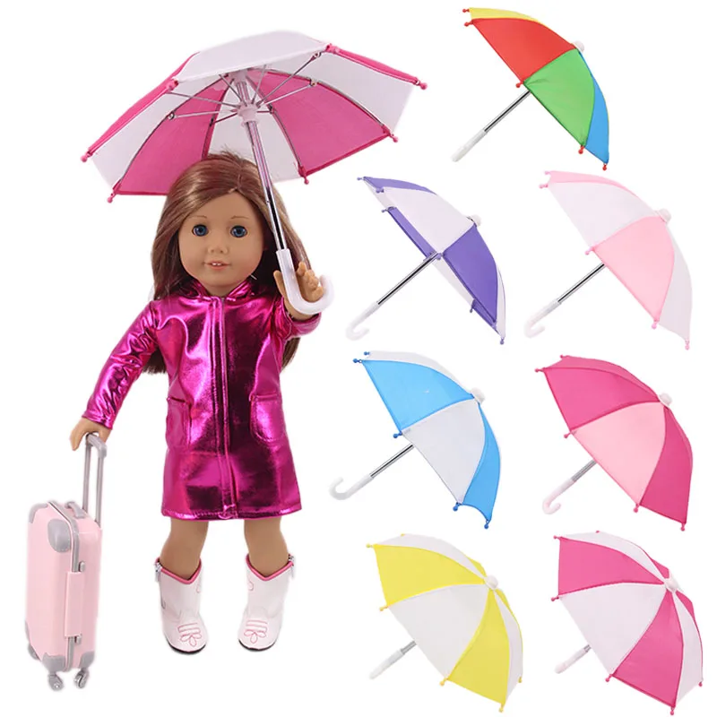 

Fit 18 Inch American Doll 40-43cm Born Baby Doll Umbrella Rain Gear Clothes Accessories For Baby Birthday Festival Gift
