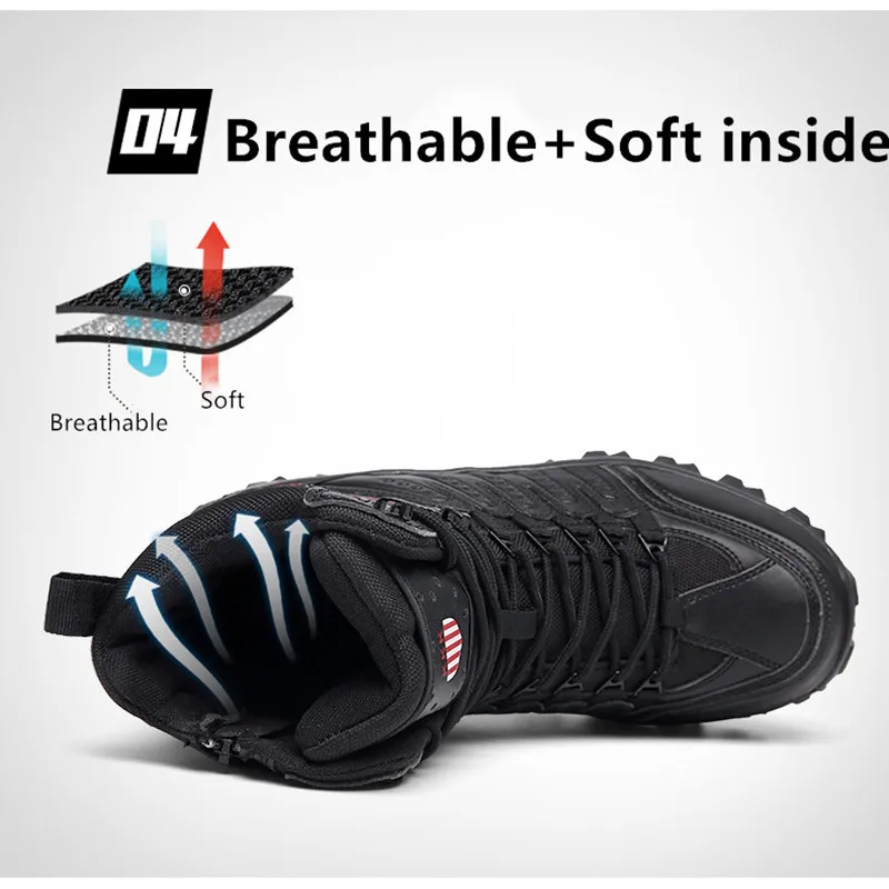 Мужские кожаные ботинки в стиле милитари коричневые тактические ботильоны для