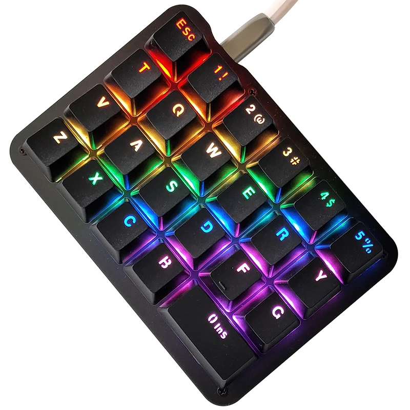 Механическая клавиатура для ПК ручная Проводная с 24 программируемыми макро