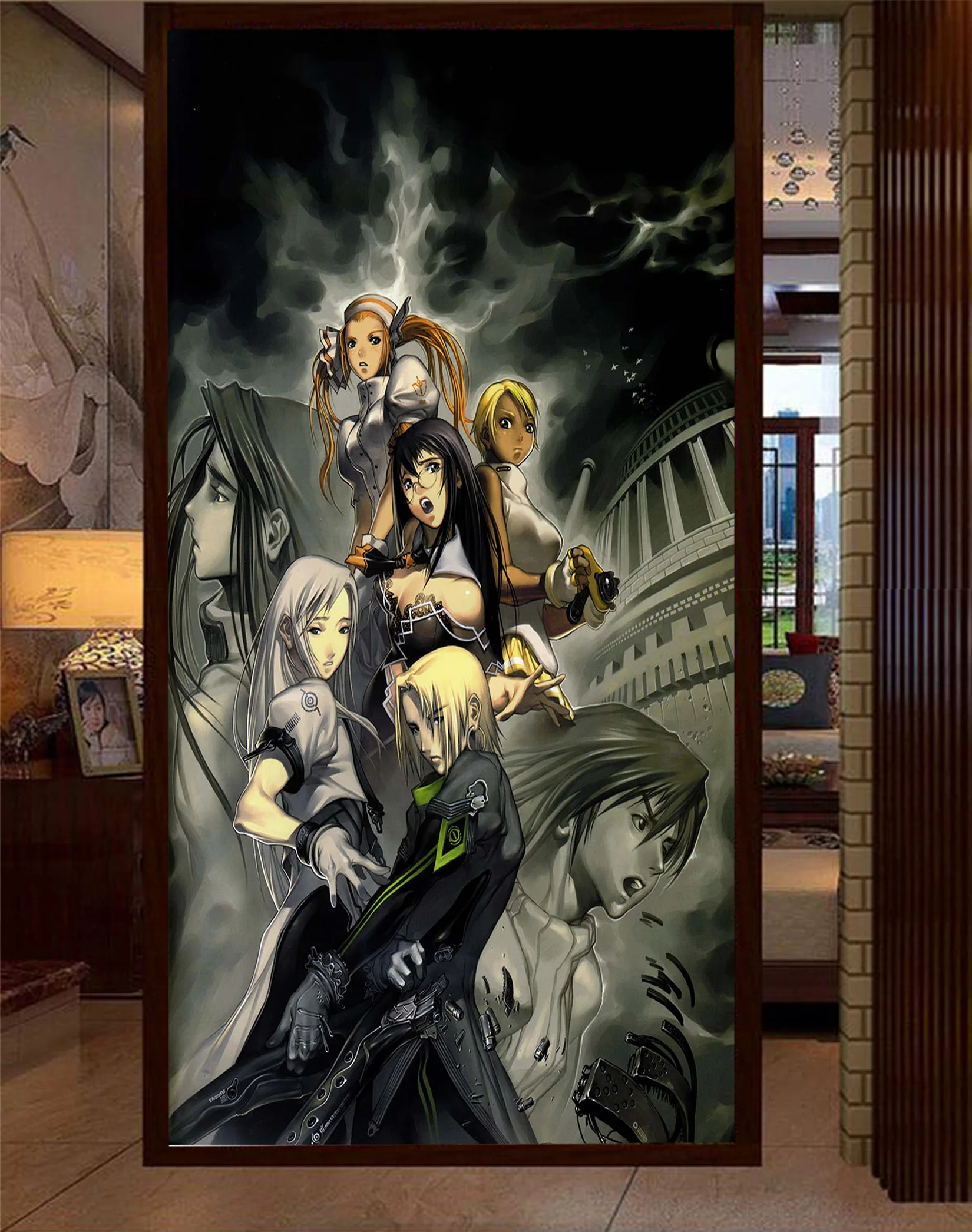 [Самоклеющиеся] 3D Blade Soul 911 Япония Аниме настенная бумага печать настенные