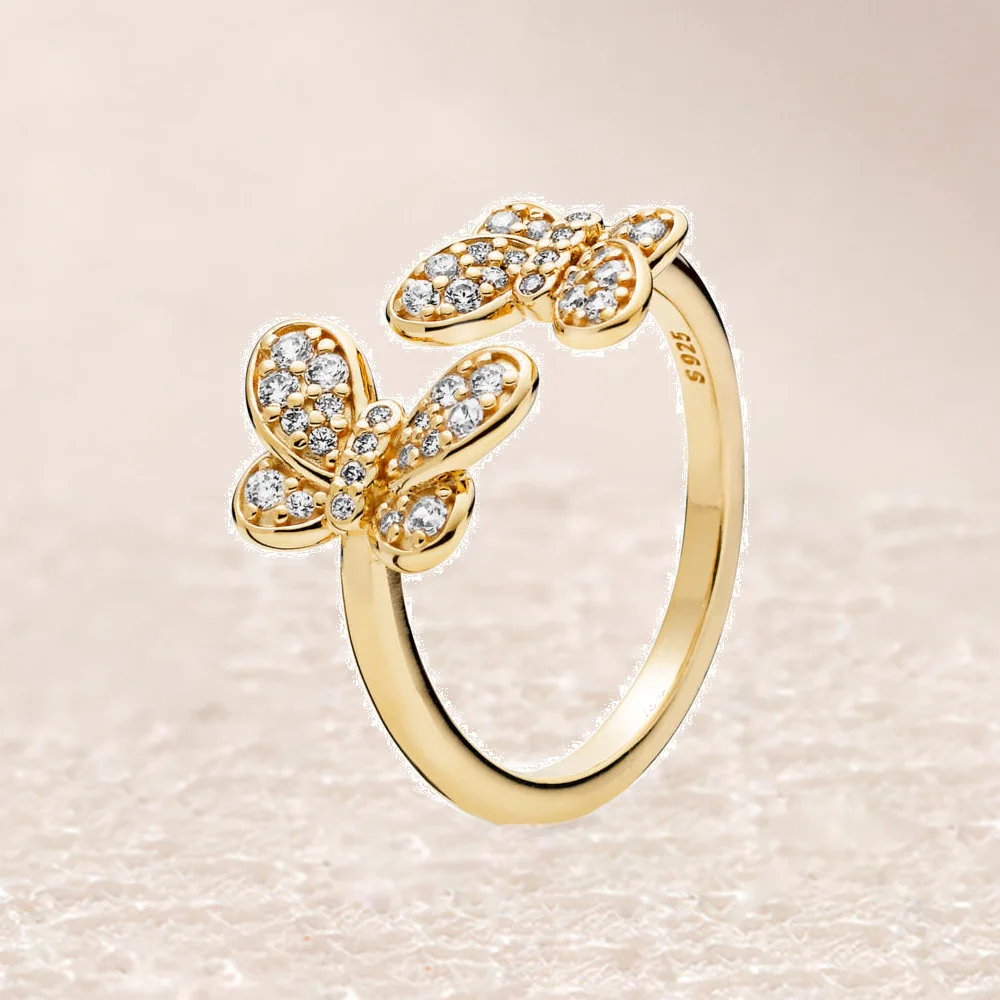 

167913CZ Shine Dazzling Butterflies Ring