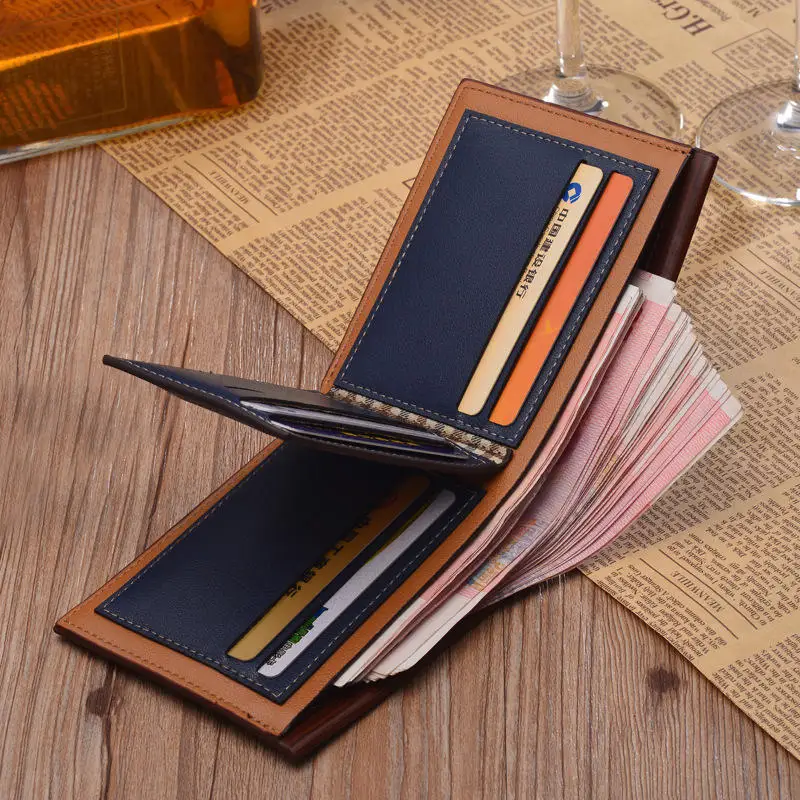

100% high quality brand new One men's fashion wallet, credit card wallet, double fold Wallet