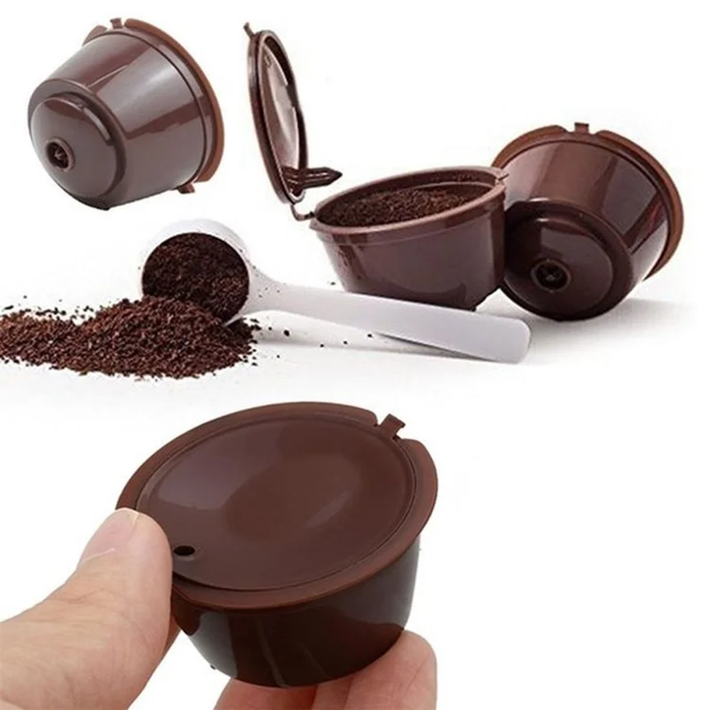 

Reusable Coffee Capsule Filter Cup for Nescafe Dolce Gusto Refillable Caps Spoon Brush Filter Baskets Pod Soft Taste Sweet