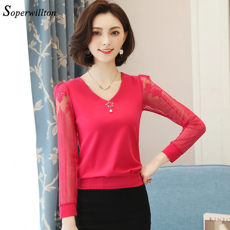 Элегантная женская блузка с v-образным вырезом облегающие повседневные топы