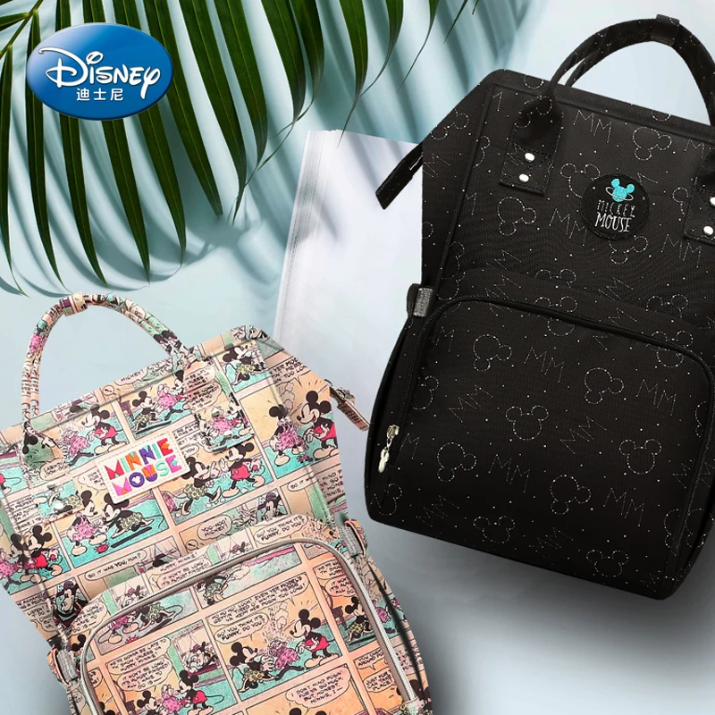 

Disney Diaper Bags Backpack USB Heating Mommy Maternity/Nappy Bag Baby Bag Mickey Mouse Travel Nursing Bag Baby Care Bag Wet Bag