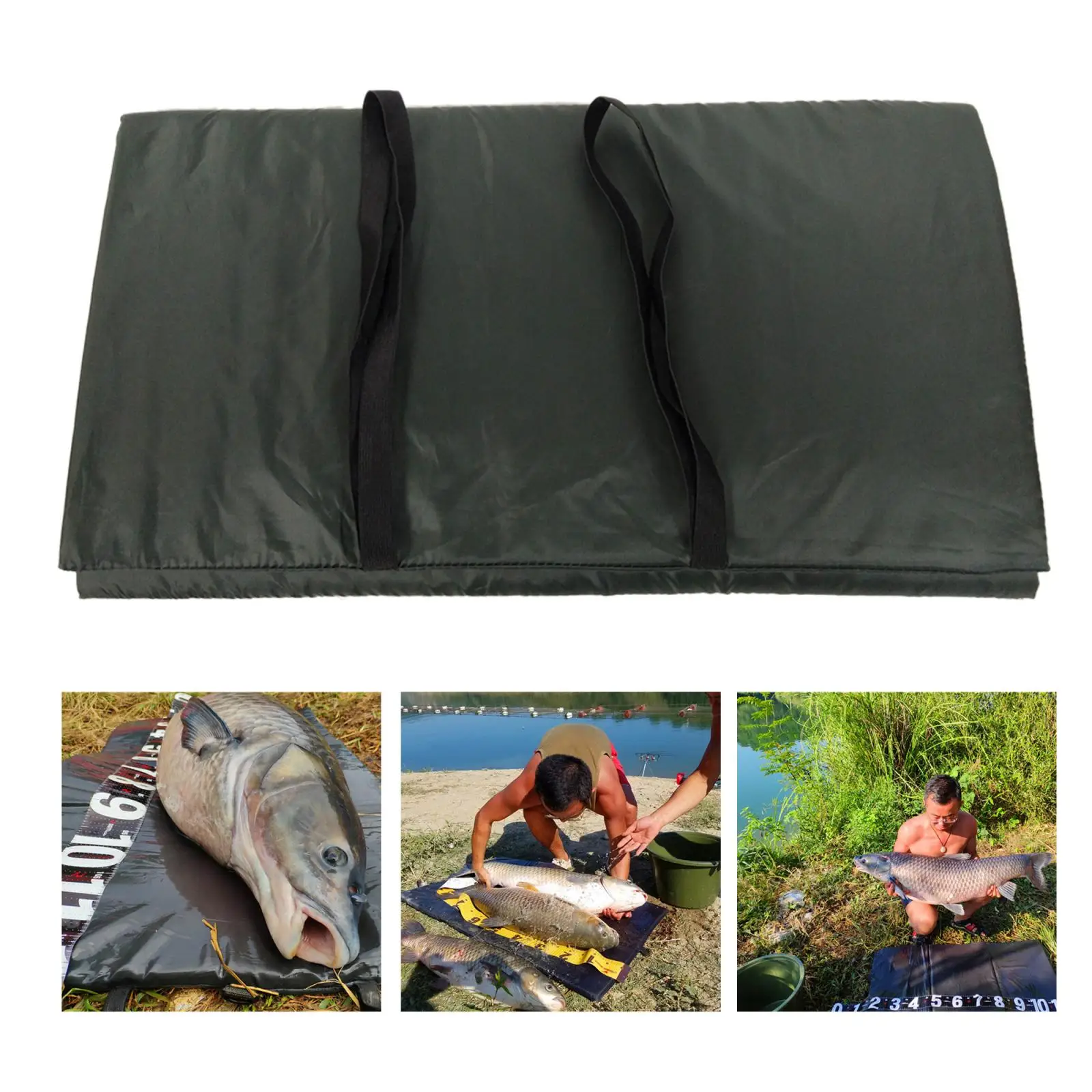 

Lightweight Fishing Protection Carp Fishing Mat Weigh Sling Fold Over Straps Pad