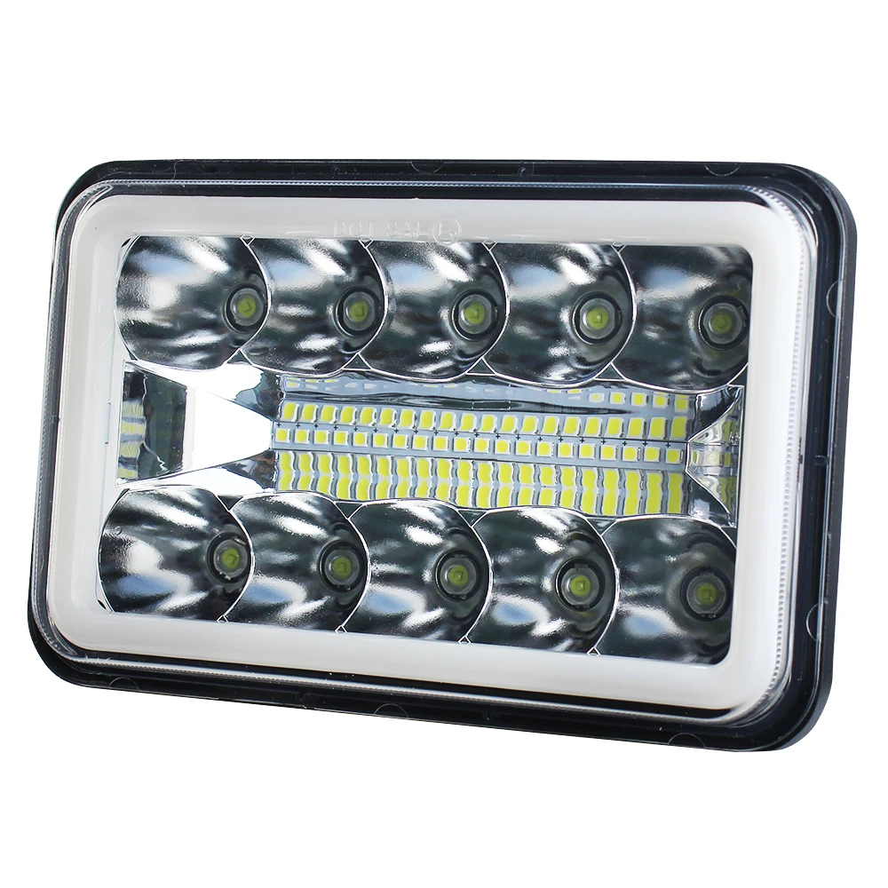 4x6 Squar Led Headlight Sealed High Low Beam DRL Turn Signal for Kenworth Peterbil H4651 H4652 Chevrolet S10 1995 1996 1997 | Автомобили и