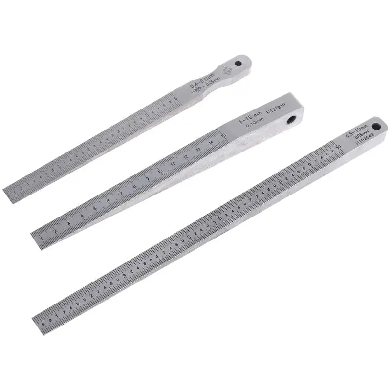 

Taper Gauge Welding Feeler Wedge Gauge Hole Measure Tool 1-15mm 0.5-10mm 0.4-6mm E15A