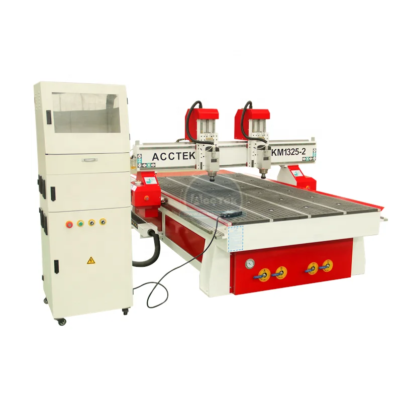 Лазерная резка двойной шпинделя Деревообработка маршрутизатор с ЧПУ AKM1325 2 для