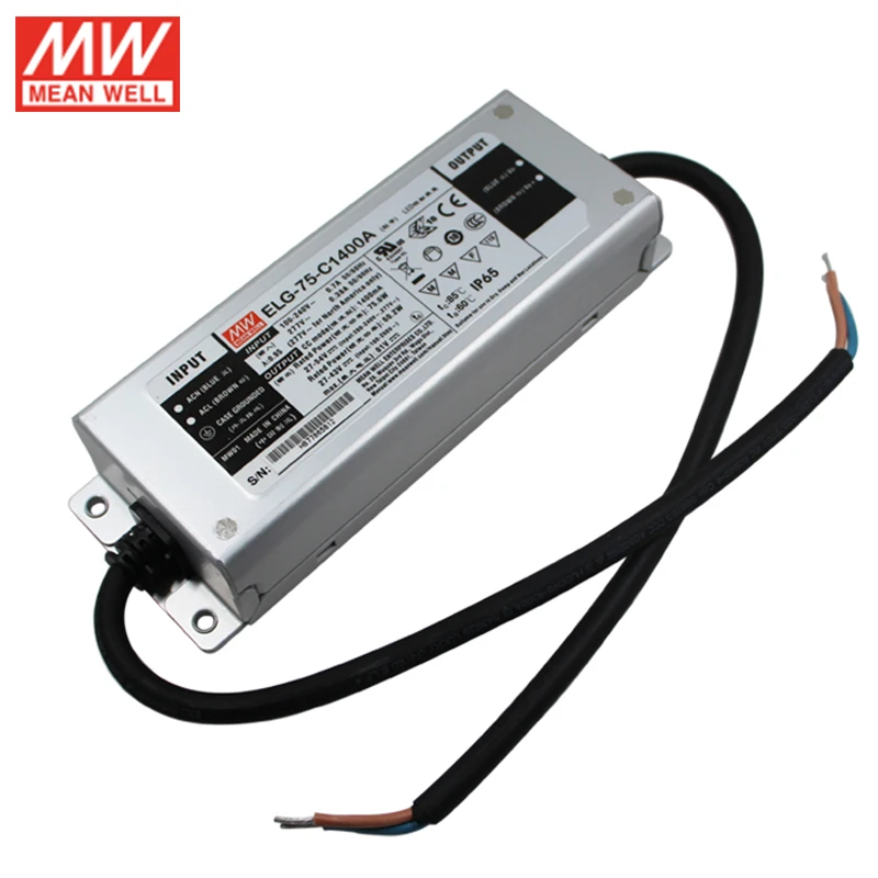 Светодиодный блок питания MEAN WELL светодиодный водонепроницаемый Регулируемый