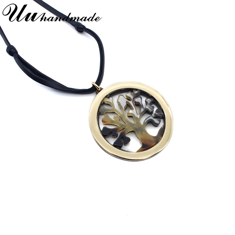 Женское Ожерелье макси Collares массивное ожерелье из акрила с круглой подвеской