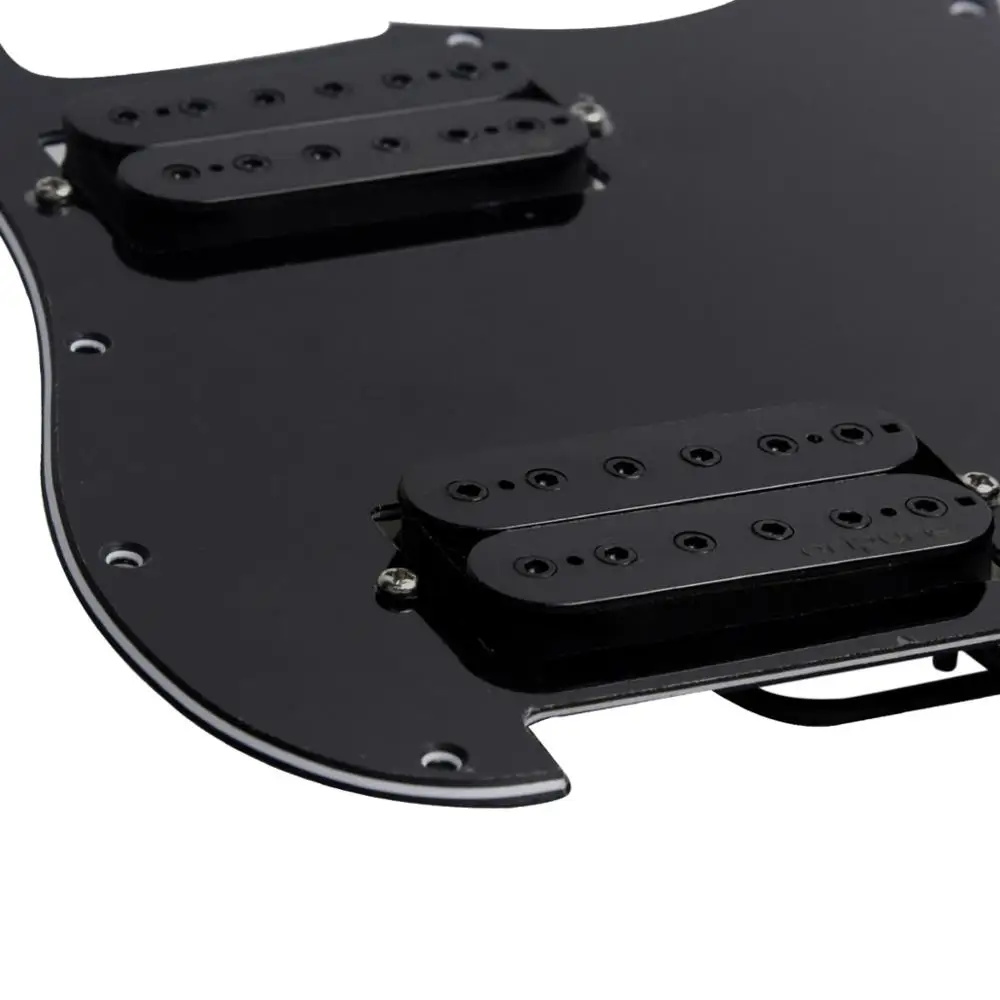 OriPure Черный Предварительно проводной накладки с 11 отверстиями HH Alnico 5 хамбакер