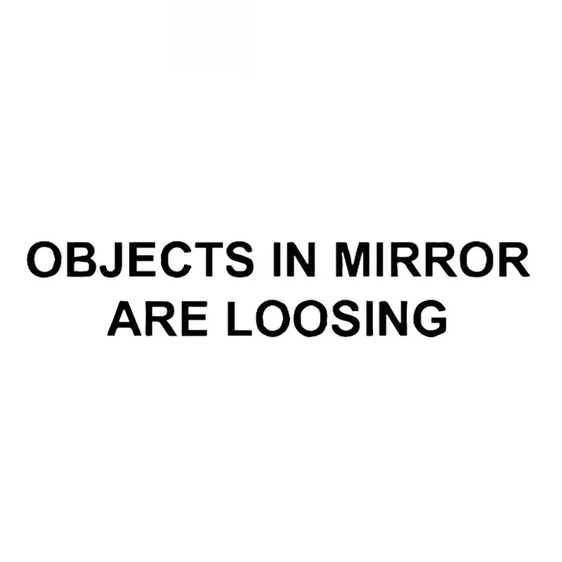 

The Object In The Car Sticker Mirror Is Losing Car Sticker PVC Decal Creative Waterproof Sunscreen Black/white,16cm*3cm